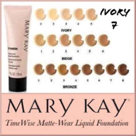 Mary Kay Makeup Mk Timewise Mattewear Liquid Foundation Ivory 7