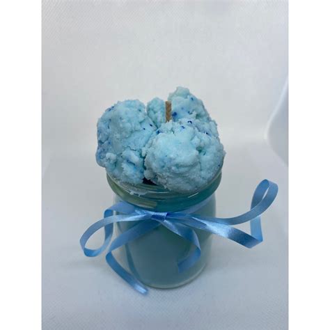 Blue Candy Floss Candle Etsy