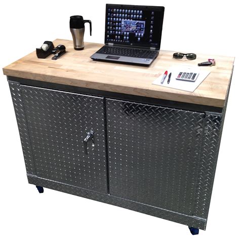 Rolling Garage Workbench Storage Cabinet 4 Ft Diamond Plate Alum