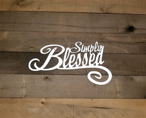 Simply Blessed Sign Metal Blessed Sign Word Art With Etsy