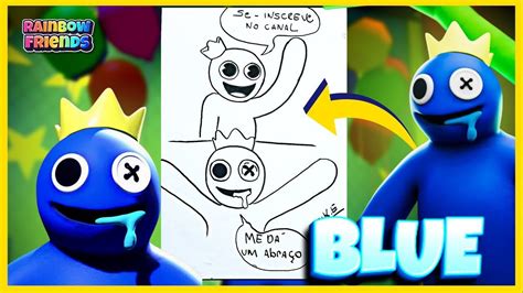 Como Desenhar O Blue De Rainbow Friends Roblox Video Aula Dicas