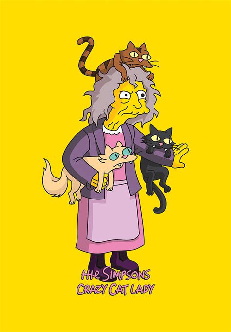 Simpsons Crazy Cat Lady 02 Digital Art By Chung In Lam Pixels