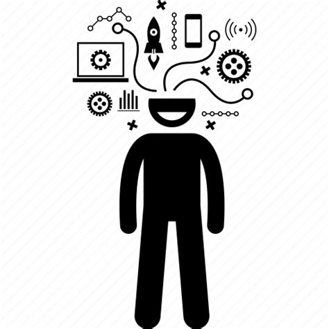 Advance Human Man People Technological Technology Up To Date Icon