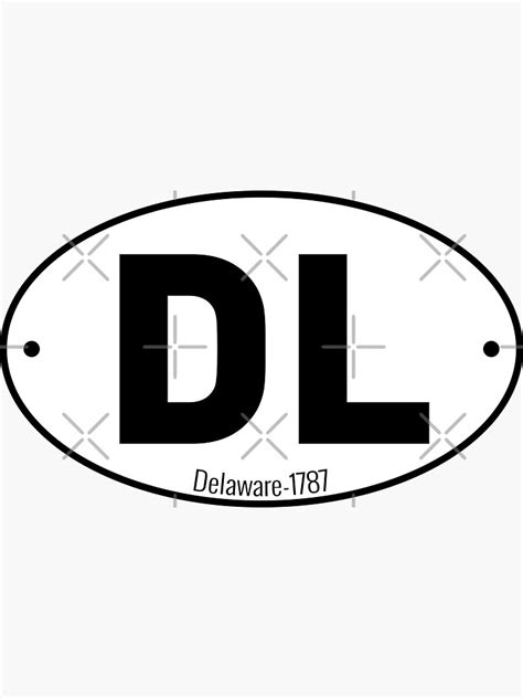 Delaware Dl Car Decal Oval Bumper Sticker For Sale By