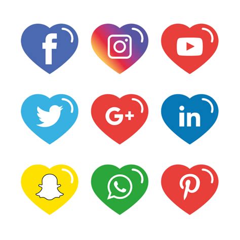 Social Media Icons Set Free Logo Design Template, Social Media Icons, Social Media, Social Media ...