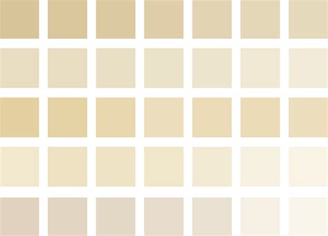 Shades Of Beige Color Chart