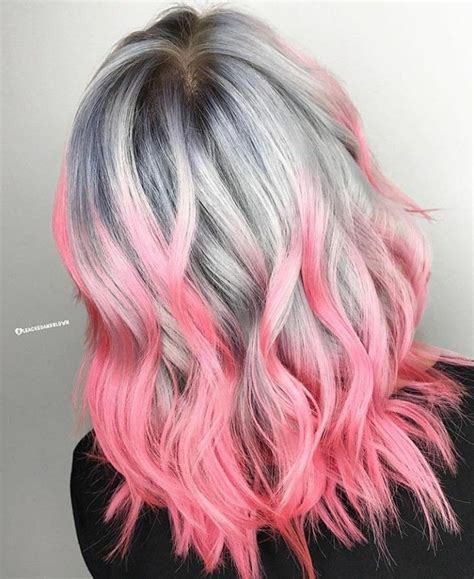 Pink And Gray Hair Color For Women Trendy Hair Color Cool Hair Color