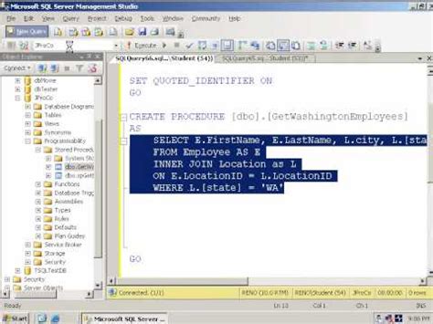 Introduction To Creating Basic Stored Procedures In SQL Server 2008