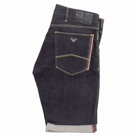 Emporio Armani Armani Jeans Dark Wash Slim Fit Denim Shorts Men From