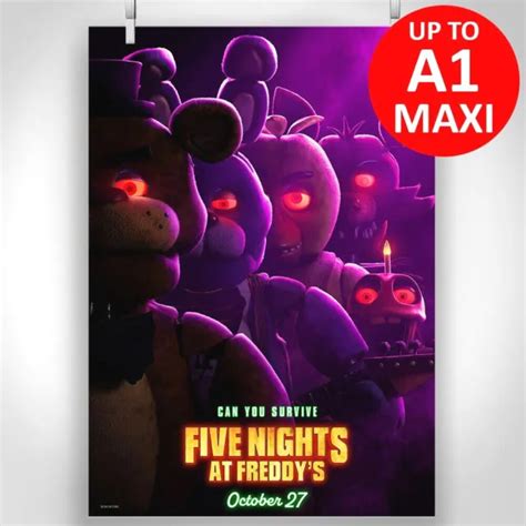 Fnaf Five Nights At Freddys 2023 Movie Poster Large Maxi A1 A2 A3