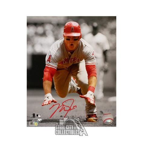 Mike Trout Autographed Los Angeles Angels 8x10 Photo Mlb Hologram