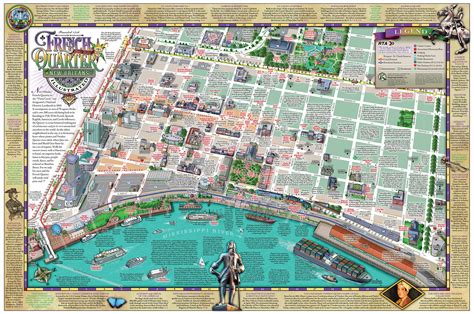 New Orleans French Quarter Map French Quarter Map New Orleans French Quarter Illustrated Map