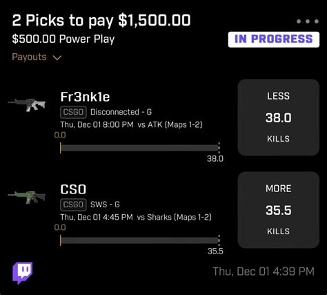the daily fantasy hitman on twitter csgo plays i m rocking on prize picks for today dec 1st