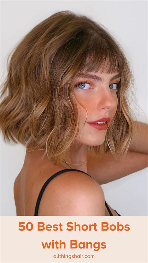 50 best short bobs with bangs haircuts and hairstyles for 2019 bobbed hairstyles with fringe