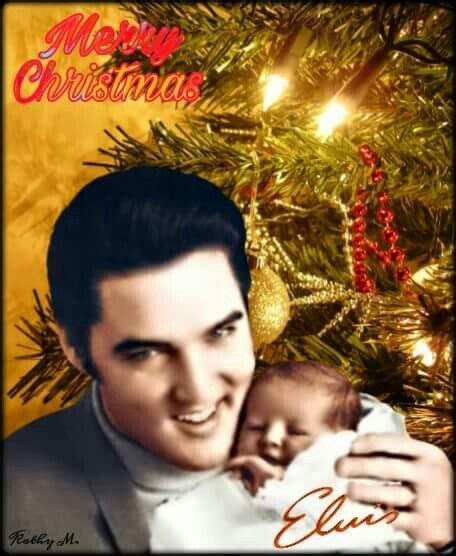 Elvis With Lisa Marie Elvis Presley Graceland Elvis Presley Photos Blue Christmas Merry