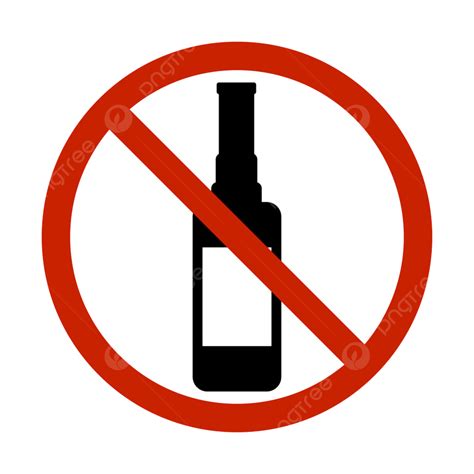 Alcoholic Drink Silhouette Transparent Background No Alcohol Allowed
