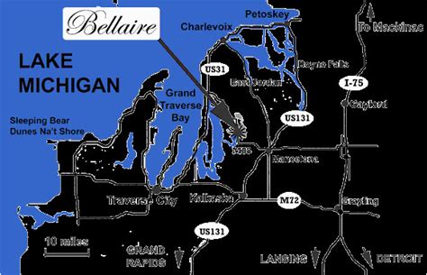 Map Of Bellaire Michigan Secretmuseum