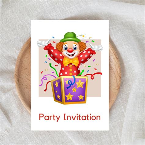 Party Invitations Party Clown Spend With Us Buy From A Bush Business Marketplace