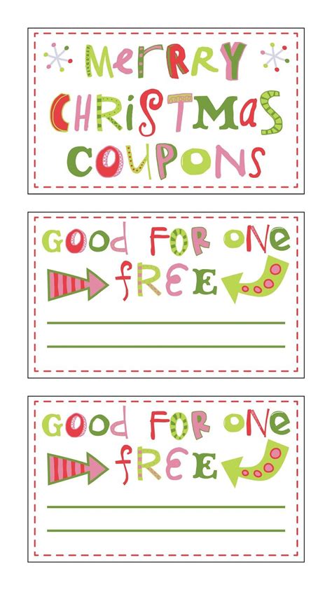 Christmas Coupon Templates Free Printable
