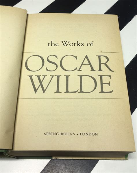The Works Of Oscar Wilde 1965 Hardcover Book