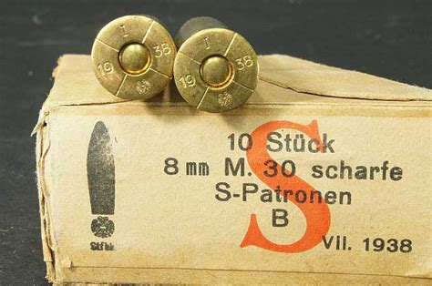 8x56r M95 Mannlicher Ammunition Ww2 Austrian Or German Marked 1 Bx