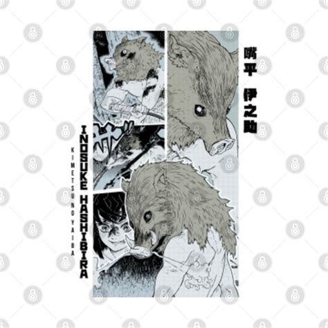 Inosuke Hashibira Demon Slayer Manga Panel Design White Version