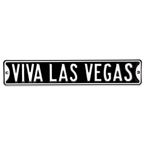 Viva Las Vegas 36 Metal Street Sign At The Music Stand