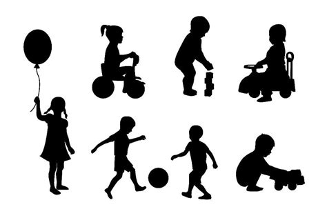 Children Playing Silhouette Clip Art 20 Free Cliparts Download Images