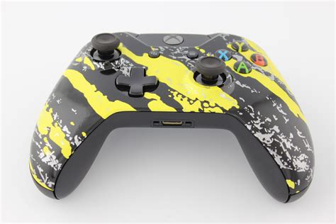 Yellow Savage Camo Xbox One Controller 10 Morbidstix