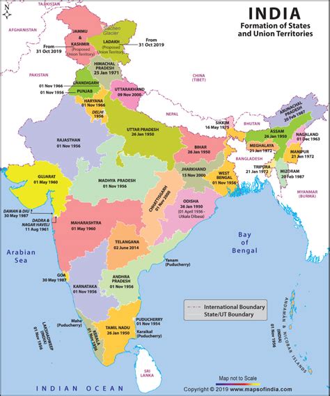 New Updated India Map After Bifurcation Of Jammu And Kashmir Fact Check