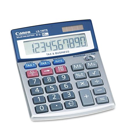 Financial calculators for mortgages, debt, credit cards and more. LS-100TS Portable Business Calculator by Canon® CNM5936A028AA | OnTimeSupplies.com