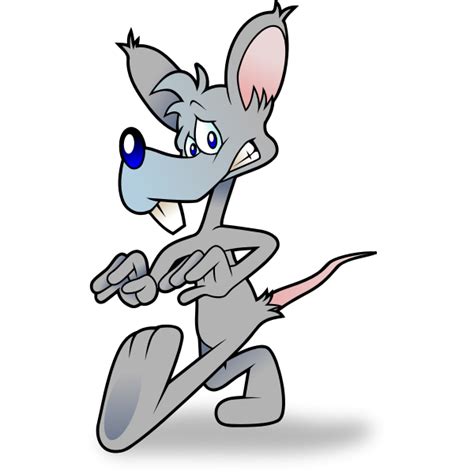 Vector Image Of Scared Comic Rat Free Svg