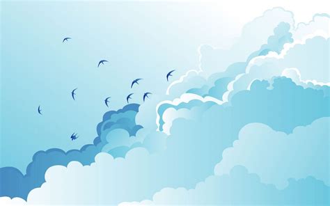 Blue Sky Clouds Vector Free Ppt Backgrounds For Your Powerpoint Templates