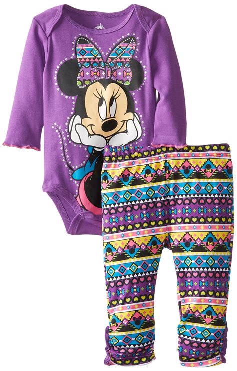 Disney Baby Girls Minnie Mouse Bodysuit And Pant Set