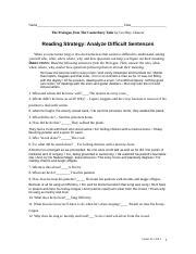 GP Reading Strategy Difficult Sentences Student Version 1 Doc Name