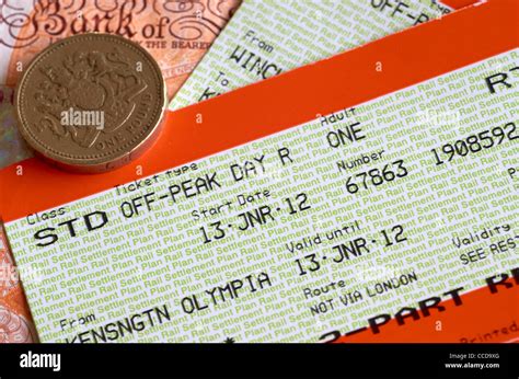 Train Tickets And Cash Stock Photo Alamy