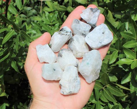 Rainbow Moonstone Natural Rough Gemstone Crystals Choose How Many