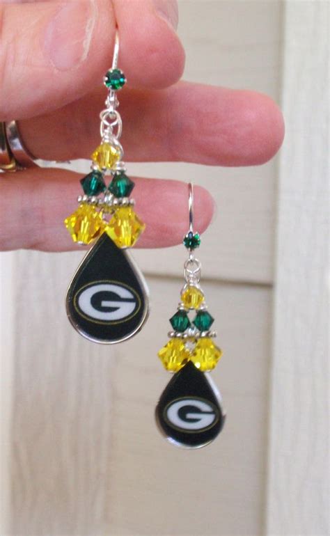 Greenbay Packer Gold And Green Swarovski Crystal By Scbeachbling