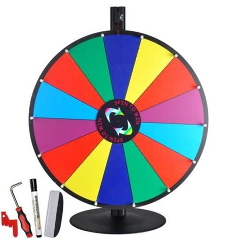 Winspin® 24 Tabletop Color Dry Erase Prize Wheel Fortune Spin Game