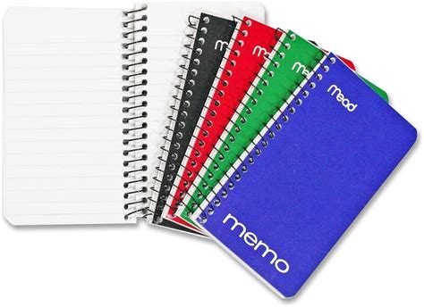 Mead Small Spiral Notebooks Lined College Ruled Paper Pocket Notebook