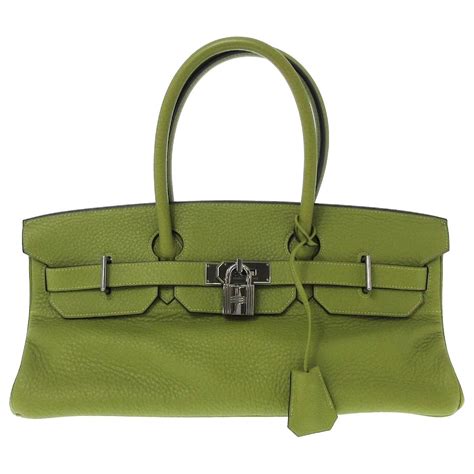 Hermès Hermes Birkin Green Leather Ref731687 Joli Closet