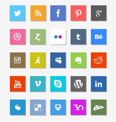 Free Metro Flat Style Social Media Icons Pack Titanui