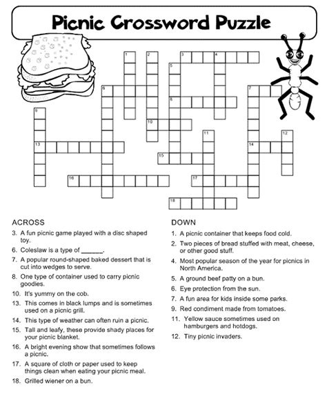 Summer Crossword Puzzles Printable Free Printable Summer Crossword