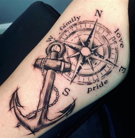 21 Adventurous Anchor Compass Tattoos With Meaning Tattoo Twist