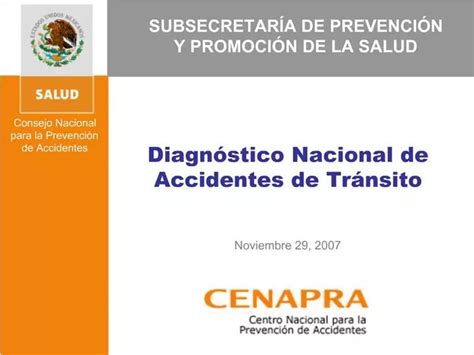 PPT Consejo Nacional Para La Prevenci N De Accidentes PowerPoint Presentation ID