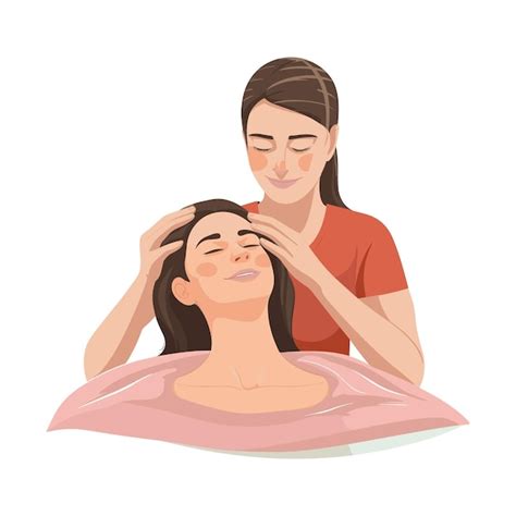 Premium Vector Woman Getting A Relaxing Massage Vector Illustration