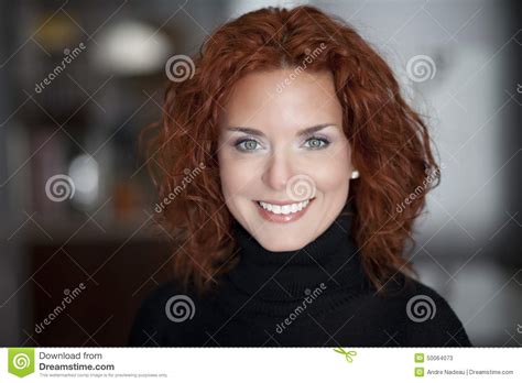 Closeup Of A Mature Woman Smiling Stock Image Image