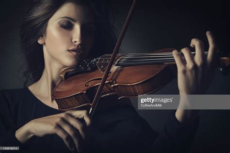 Stock Photo Beautiful Woman Playing On The Violin Violin Photography