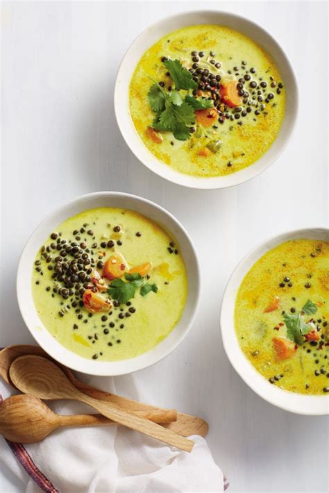 Carrot Coconut Curry Soup With Black Lentils Sonima