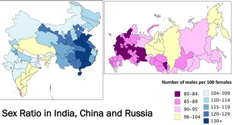 sex ratio a tale of three countries r mapporn